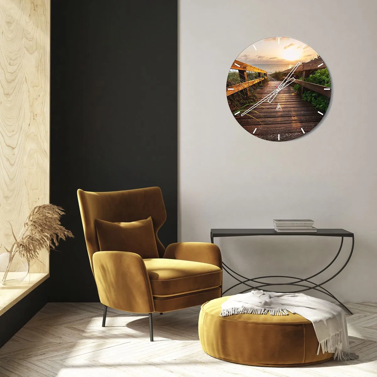 Zegar ścienny - I wprost nad brzeg - 40x40 cm