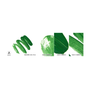 Fototapeta Próbka Samoprzylepna Deluxe Sticker - Zielony żart - Farba, Minimalizm, Abstrakcja - 100x30 cm