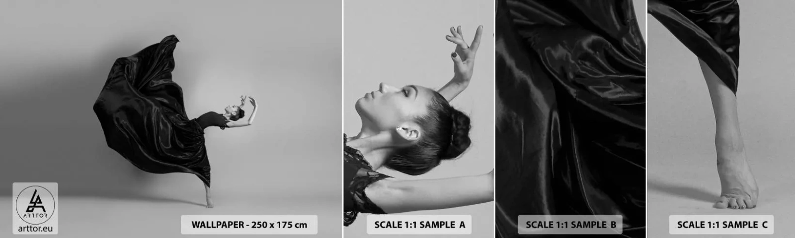 Fototapeta Próbka Samoprzylepna Deluxe Sticker - Uskrzydlona muzyką - Taniec, Kobieta, Tancerka - 100x30 cm