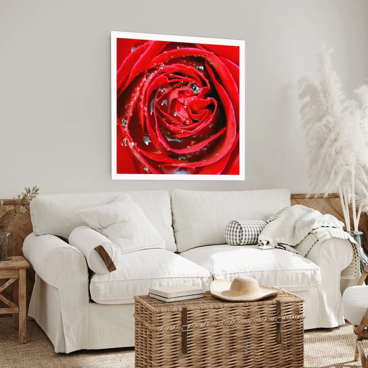 Plakat - W kroplach rosy - 40x40 cm