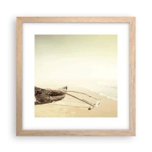 Plakat w ramie jasny dąb - Wspomnienie mórz południowych - 30x30 cm