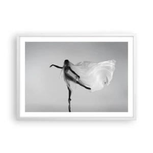 Plakat w białej ramie - Lekkość i wdzięk - 70x50 cm