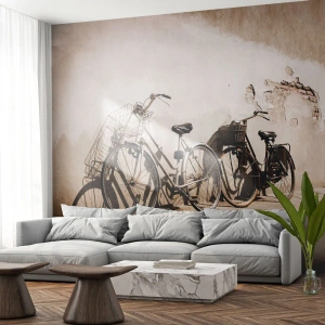 Fototapeta Premium Sand - Niezapomniany urok przeszłości - Rower, Podróż, Vintage - 150x105 cm