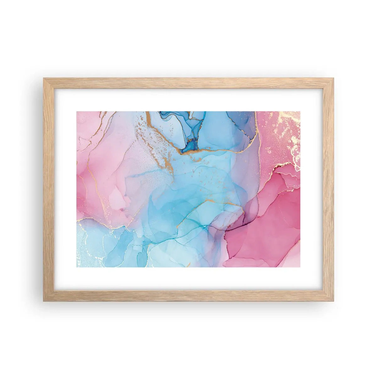 Plakat w ramie jasny dąb - Spotkanie i przenikanie - 40x30 cm