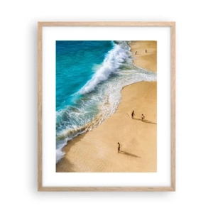 Plakat w ramie jasny dąb - A potem słońce, plaża… - 40x50 cm