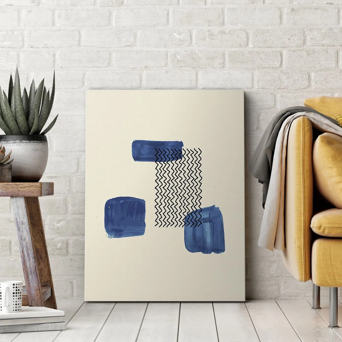 Obraz na płótnie - Abstrakcyjny kwartet - 45x80 cm