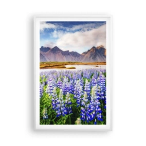 Plakat w białej ramie - Siła i surowość obok łagodności - 61x91 cm