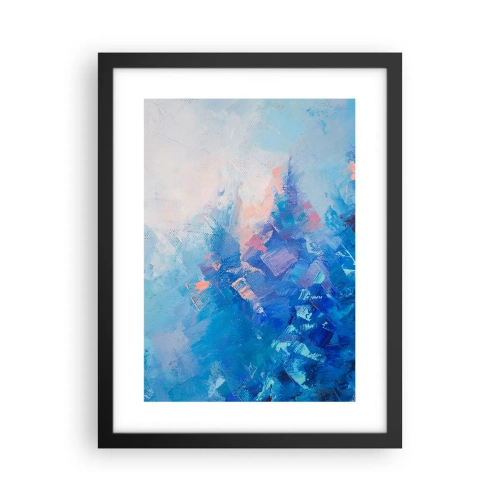 Plakat w czarnej ramie - Zimowa abstrakcja - 30x40 cm