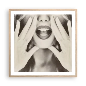 Plakat w ramie jasny dąb - Już idę! - 60x60 cm