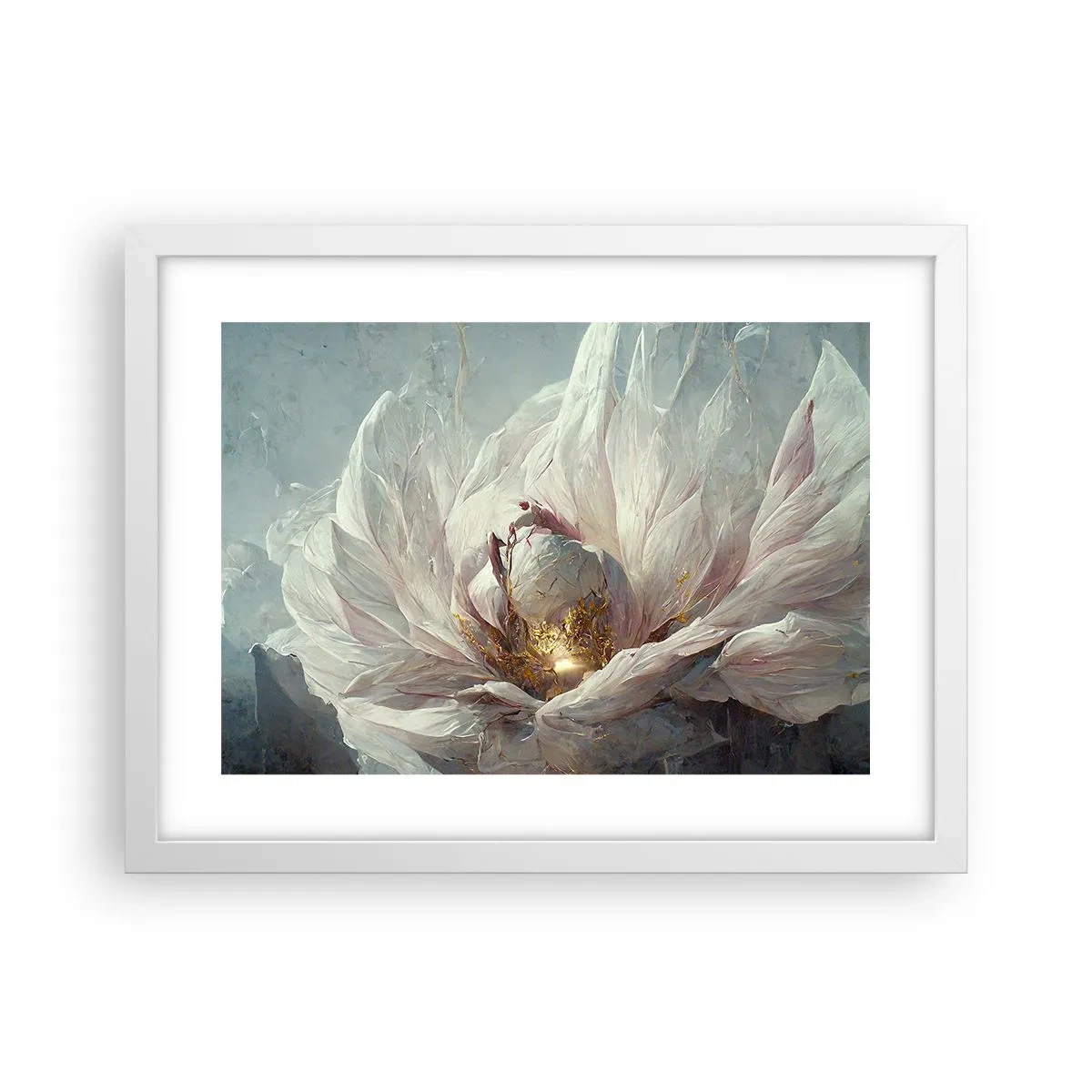 Plakat w białej ramie - Rozkwita raz na sto lat - 40x30 cm