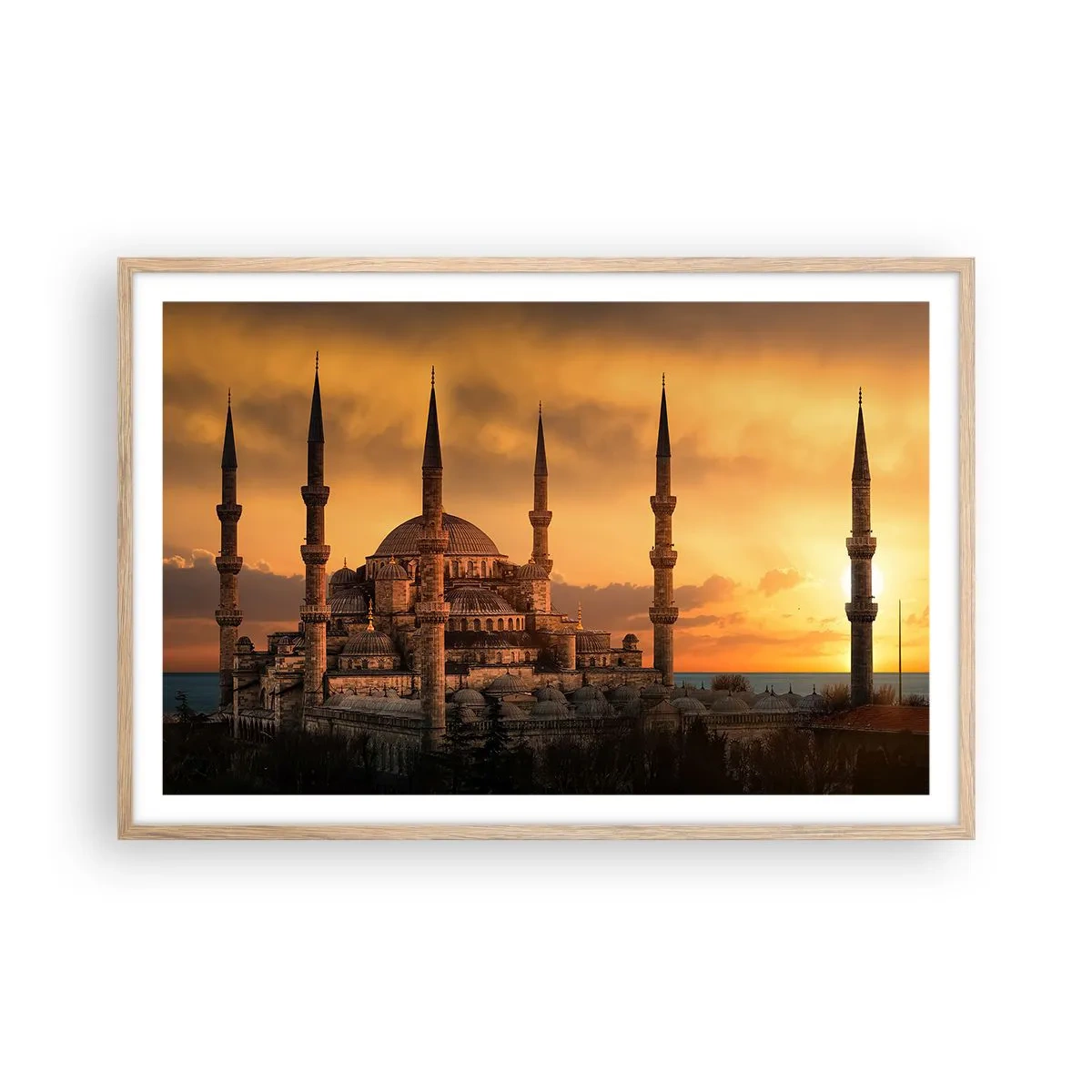 Plakat w ramie jasny dąb - Bóg jest wielki - 91x61 cm