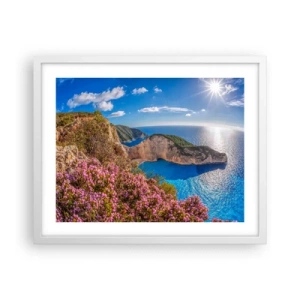 Plakat w białej ramie - Moje wielkie greckie wakacje - 50x40 cm