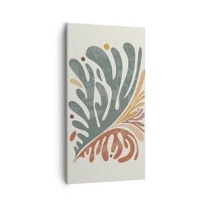 Obraz na płótnie - Wielobarwny liść - 55x100 cm