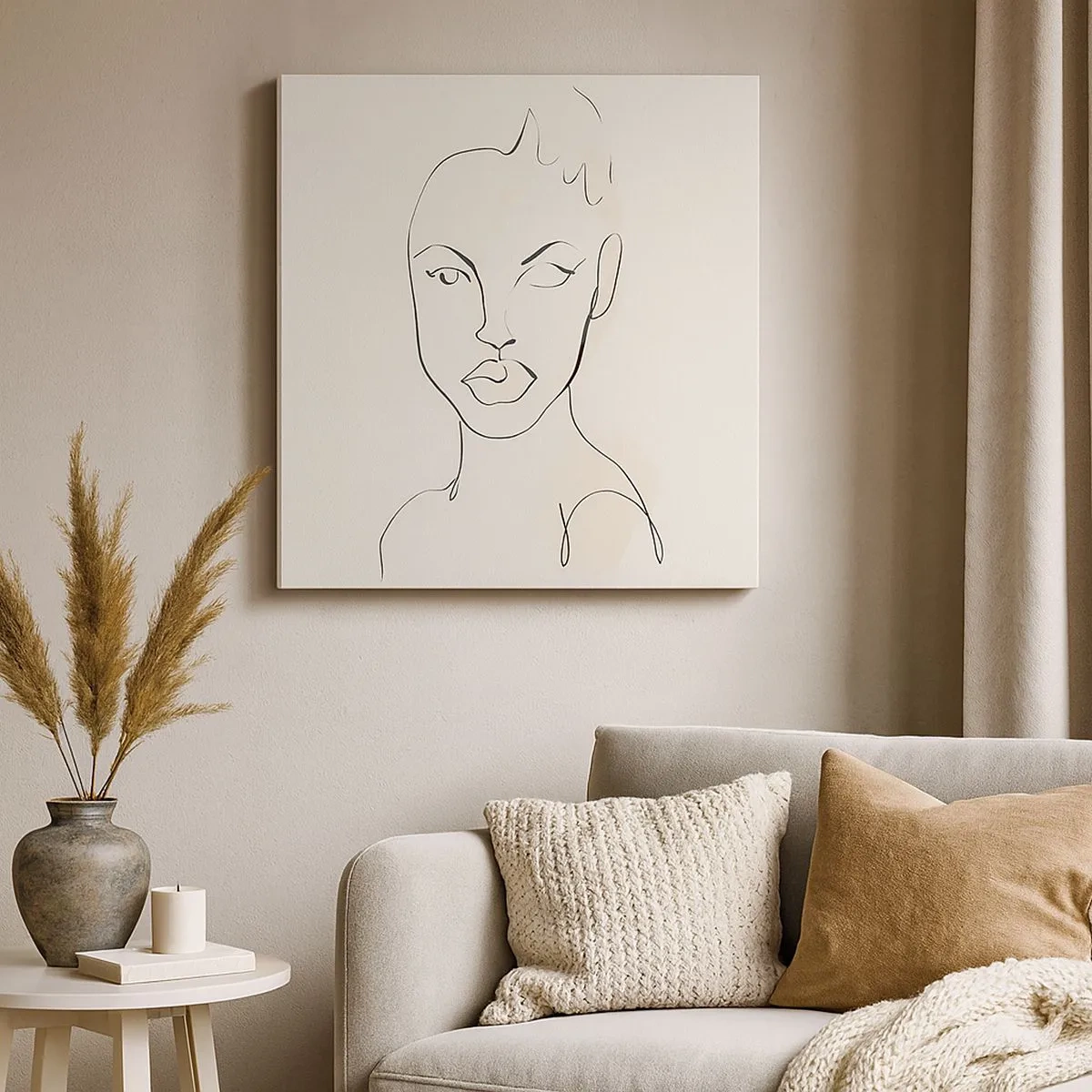 Obraz na płótnie - Zarys zmysłowości - 30x30 cm