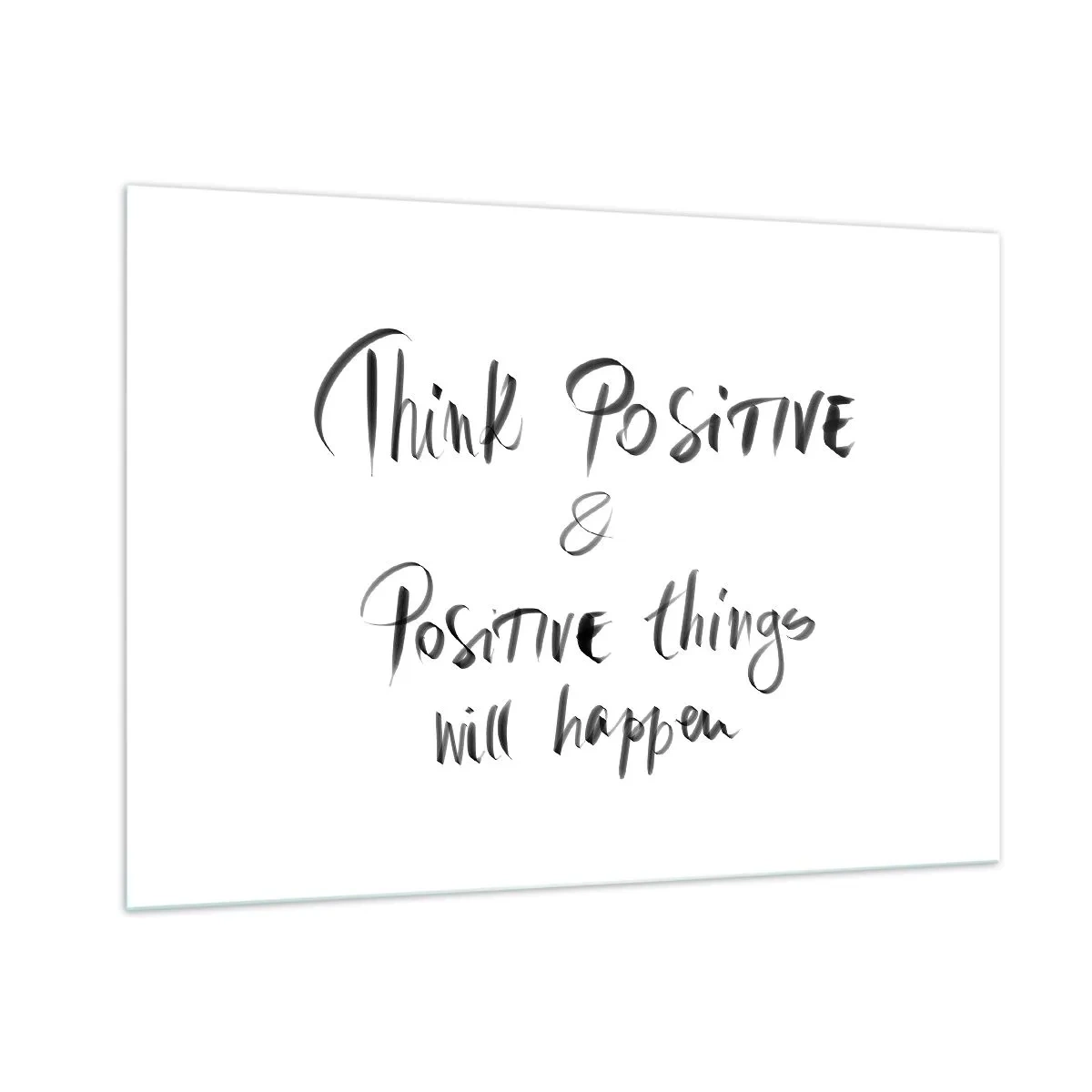 Obraz na szkle - Motywacyjny napis w minimalistycznym stylu - 100x70cm - Jak żyć? - Nowoczesna dekoracja ścienna do salonu, kuchni i sypialni ARTTOR