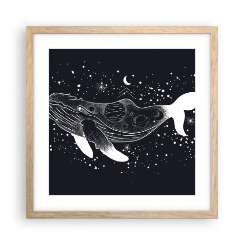 Plakat w ramie jasny dąb - W oceanie wszechświata - 40x40 cm