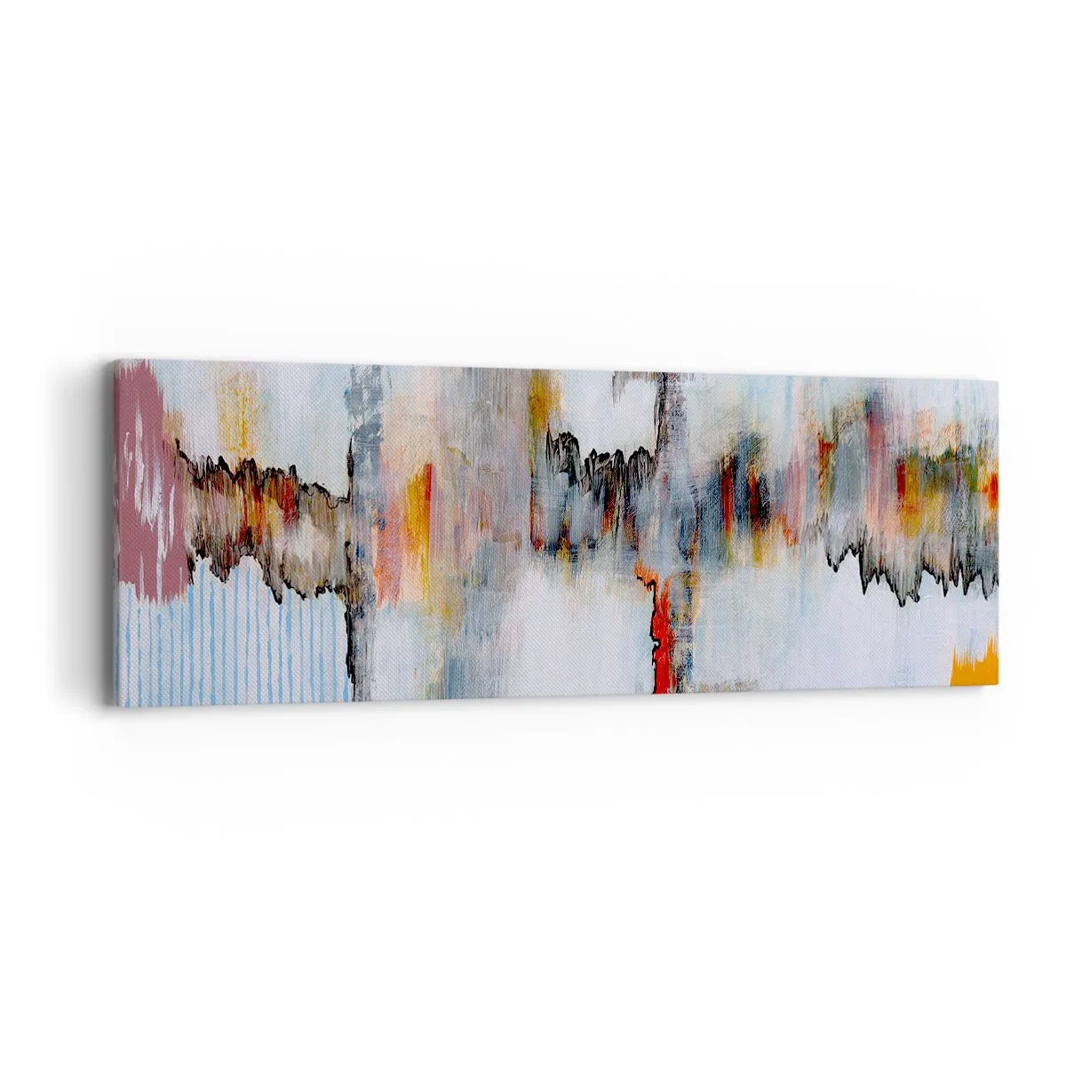 Obraz na płótnie - Patykiem na wodzie - 90x30 cm