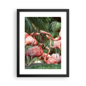 Plakat w czarnej ramie - Popołudniowe ploteczki - 30x40 cm