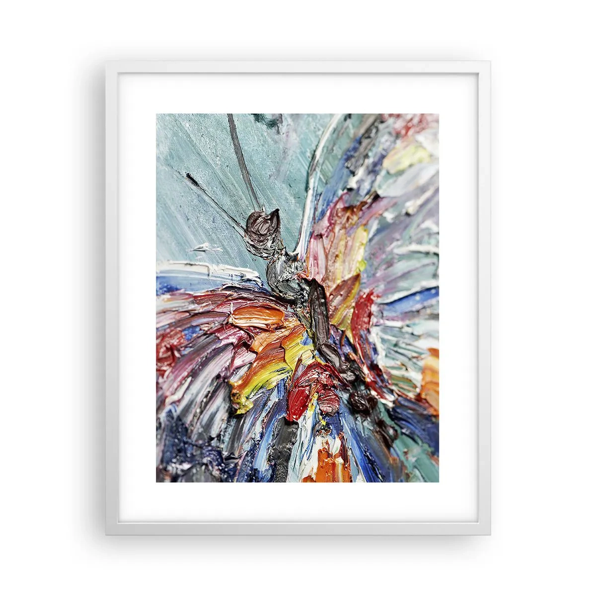 Plakat w białej ramie - Pomalowany przez naturę - 40x50 cm