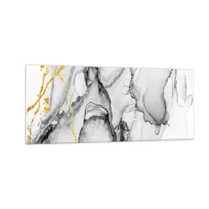Obraz na szkle - Kompozycja z motywem złota - 100x40 cm