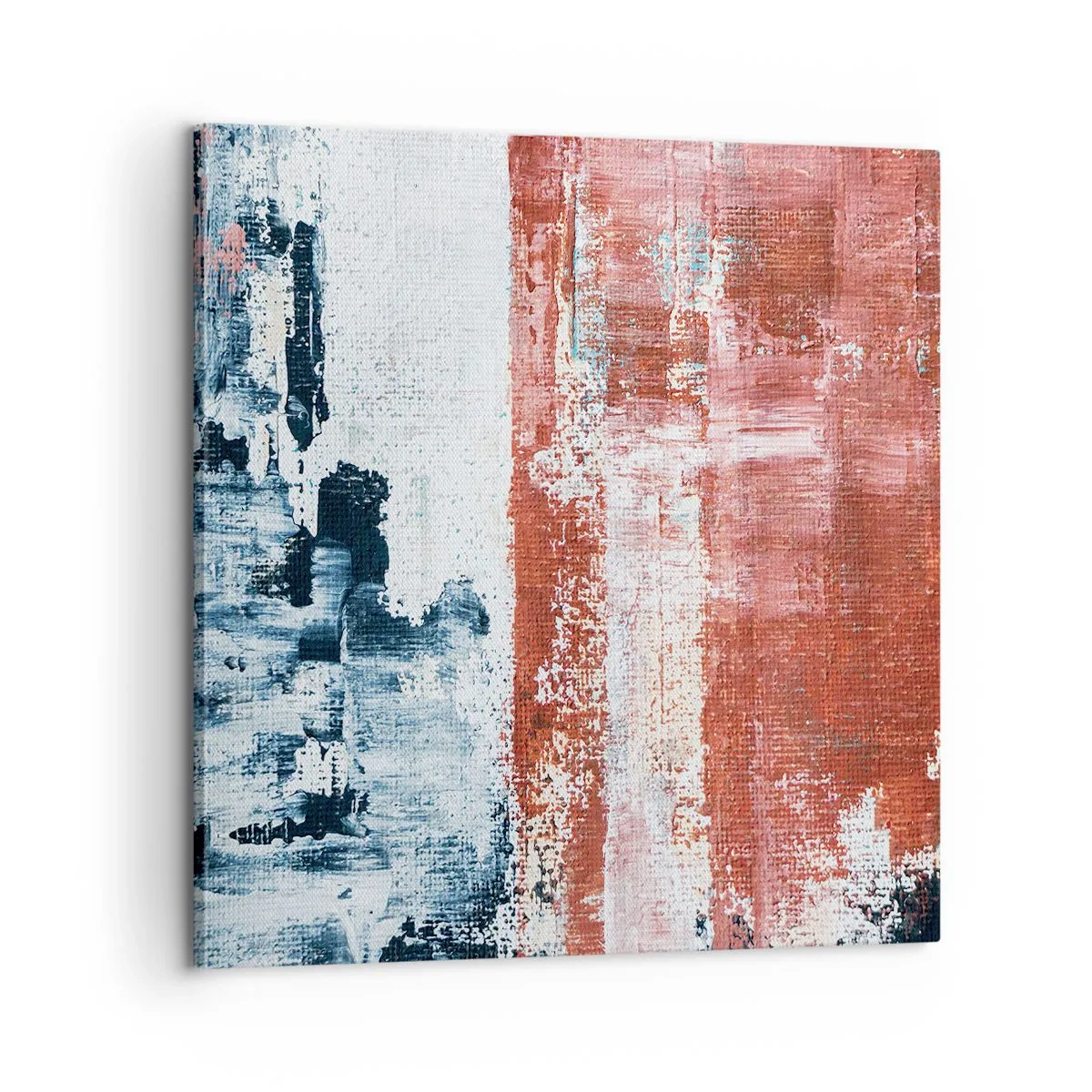 Obraz na płótnie - Abstrakcyjne pół na pół - 60x60 cm