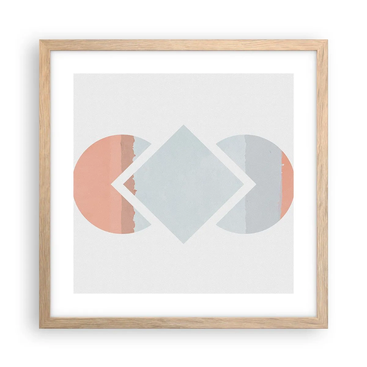 Plakat w ramie jasny dąb - Sytuacja jest jasna - 40x40 cm