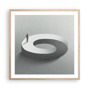 Plakat w ramie jasny dąb - I bądź tu mądry - 60x60 cm