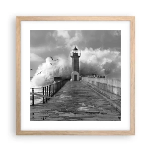 Plakat w ramie jasny dąb - Nieustraszona  - 40x40 cm