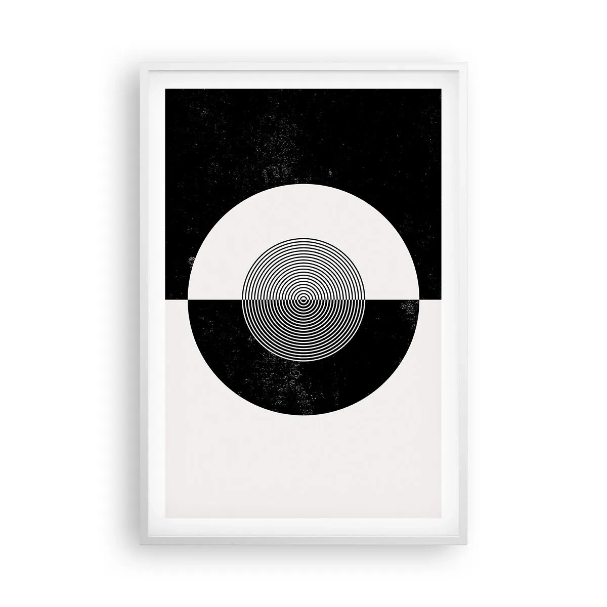 Plakat w białej ramie - Harmonia w czerni i bieli - 61x91 cm