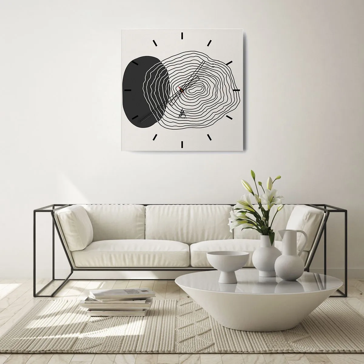 Zegar ścienny - Trwanie i drganie - 30x30 cm