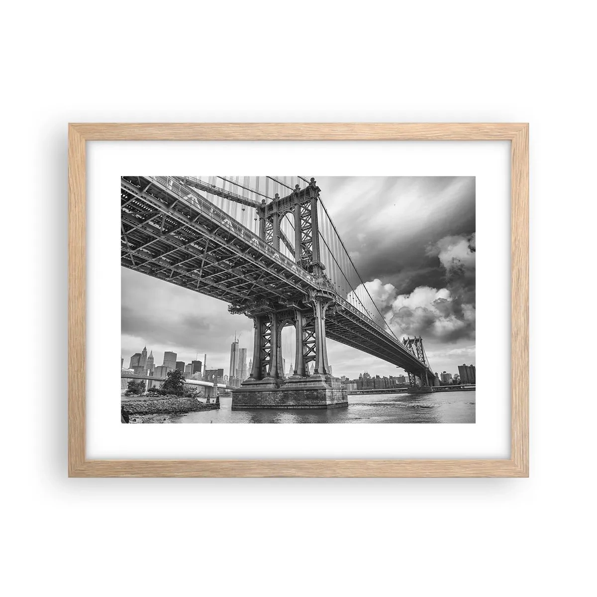 Plakat w ramie jasny dąb - Do serca miasta - 40x30 cm