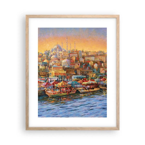 Plakat w ramie jasny dąb - Stambulska opowieść - 40x50 cm