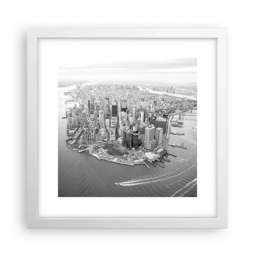 Plakat w białej ramie - Jak nie pokochać? - 30x30 cm