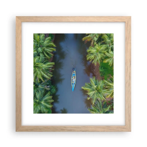 Plakat w ramie jasny dąb - Na tropikalnym szlaku - 30x30 cm
