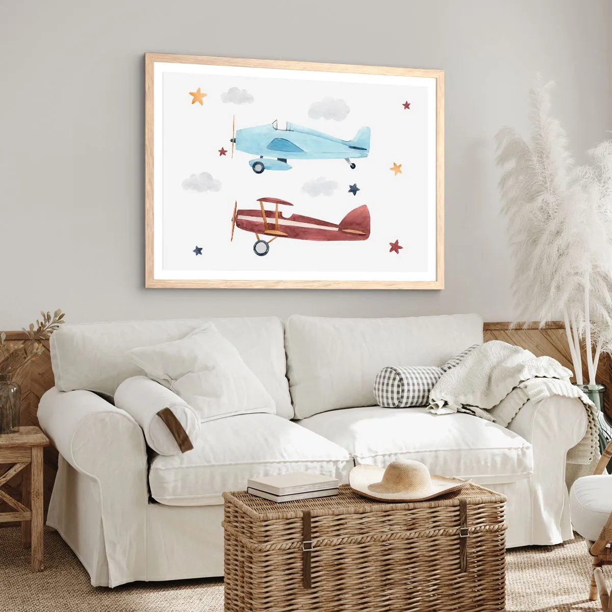 Plakat w ramie jasny dąb - Panie pilocie, czekamy! - 50x40 cm