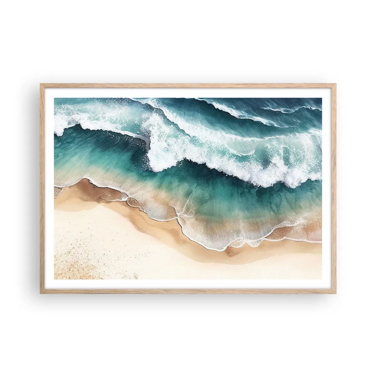 Plakat w ramie jasny dąb - Odwieczne spotkanie - 100x70 cm