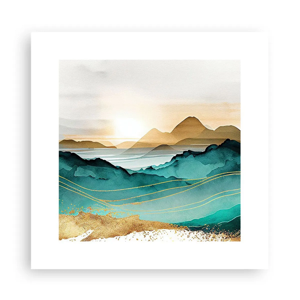 Plakat - Na granicy abstrakcji – pejzaż - 30x30 cm