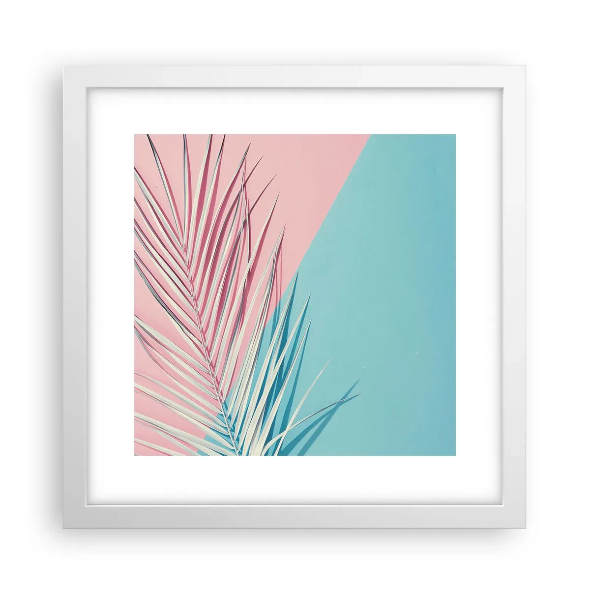 Plakat w białej ramie - Tropikalna impresja - 30x30 cm