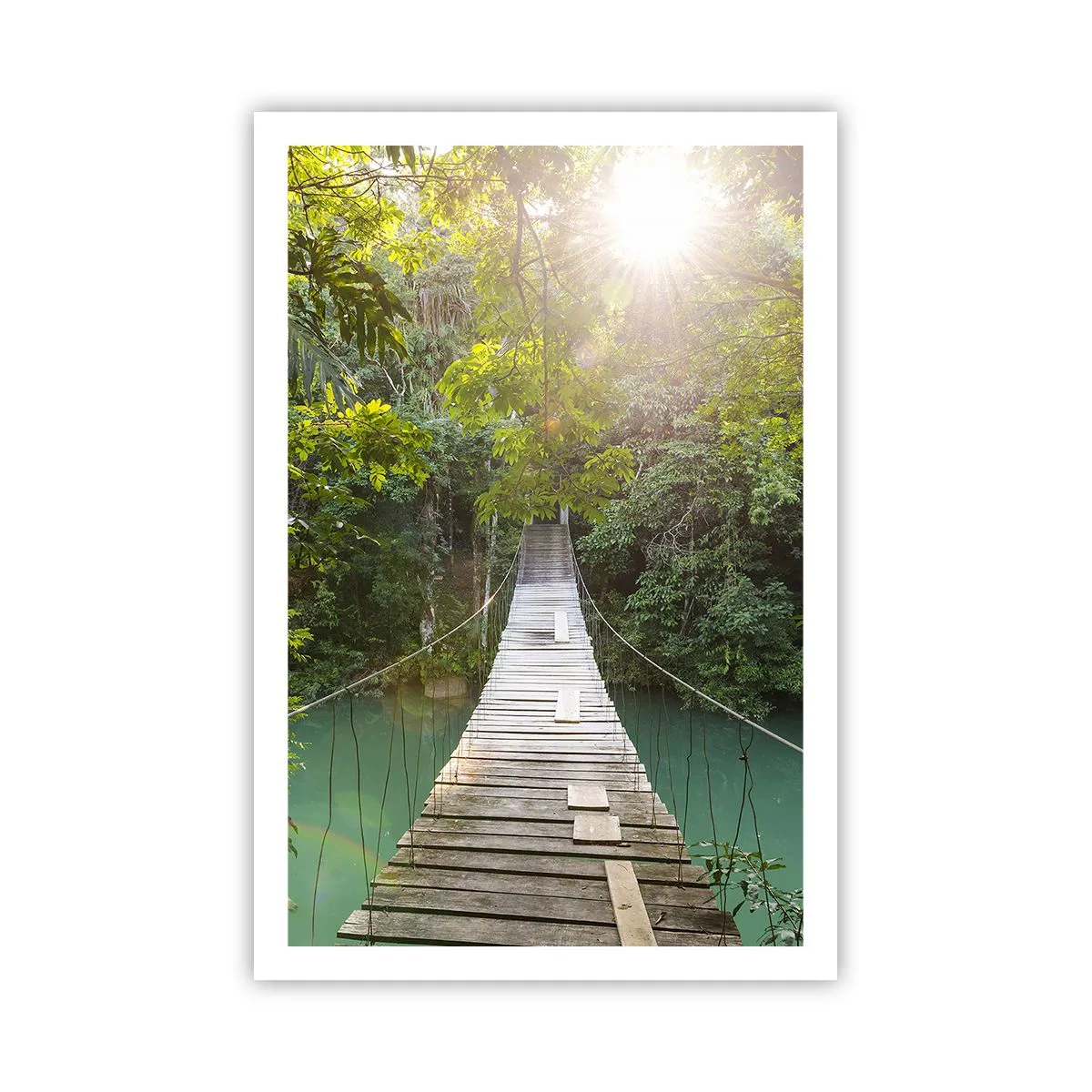 Plakat - Nad lazurową wodą do lazurowego lasu - 61x91 cm