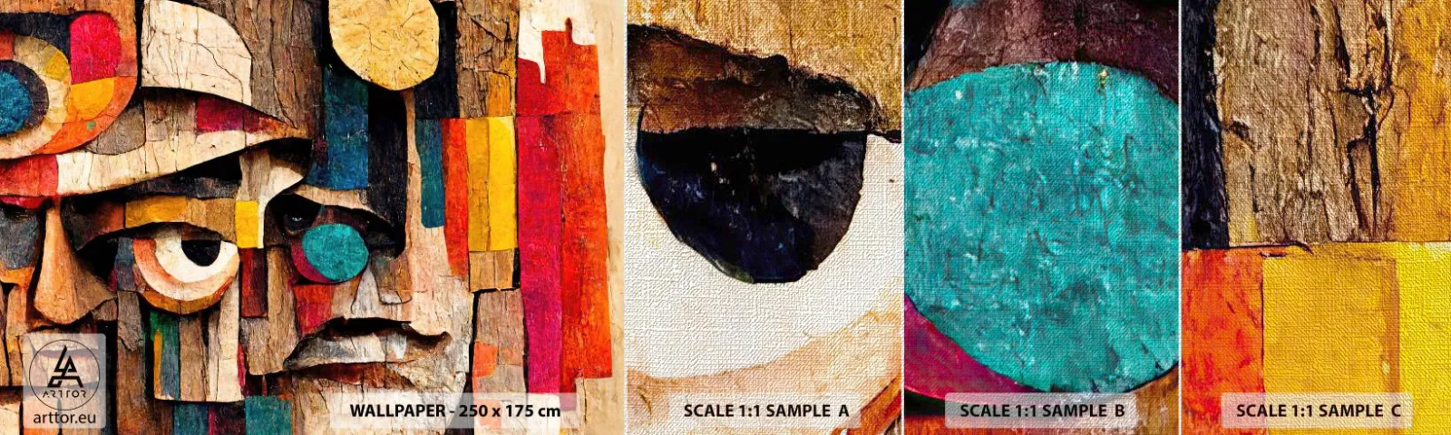 Fototapeta Próbka Premium Canvas - Widzę cię… - Abstrakcja, Drewno, Rzeźba - 100x30 cm