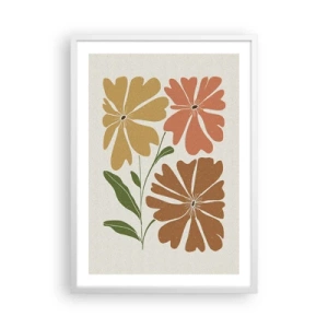 Plakat w białej ramie - Natura i geometria - 50x70 cm