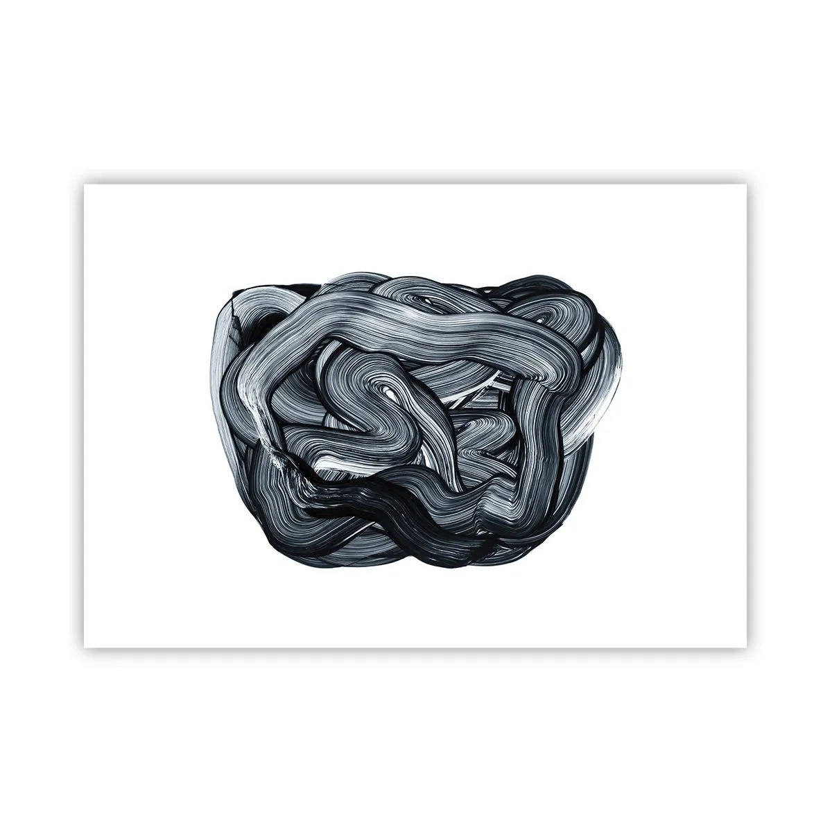 Plakat - Abstrakcyjna kompozycja w odcieniach szarości - 100x70cm - To nie takie proste - Nowoczesna dekoracja ścienna do salonu i sypialni ARTTOR