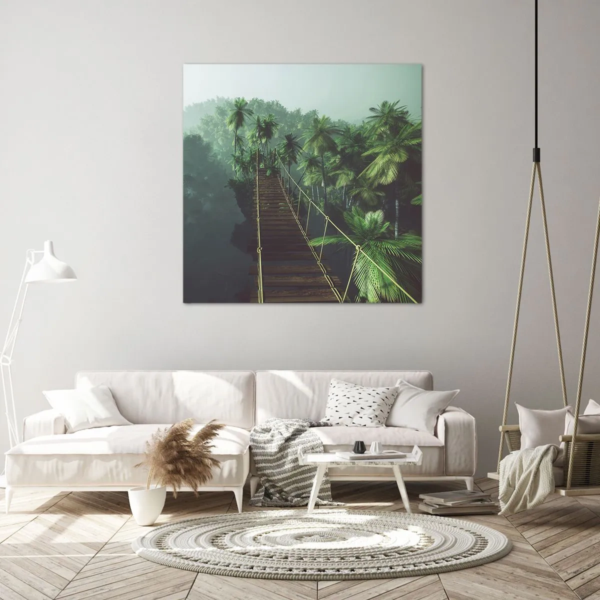 Obraz na płótnie - Nad kipielą zieleni - 60x60 cm