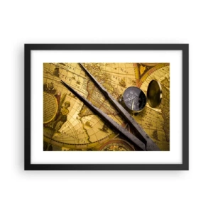 Plakat w czarnej ramie - Gdze te skarby? - 40x30 cm