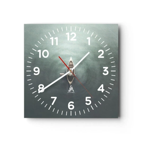 Zegar ścienny - Przez księżycowe jezioro - 40x40 cm