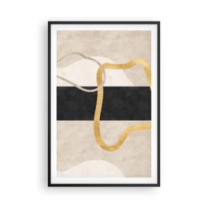 Plakat w czarnej ramie - Kształty zapętlone - 61x91 cm
