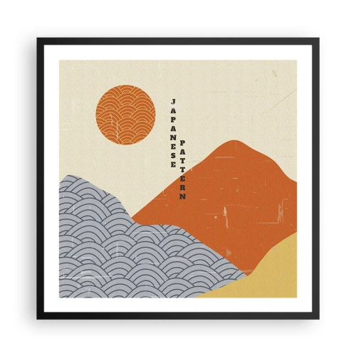 Plakat w czarnej ramie - W japońskim duchu - 60x60 cm