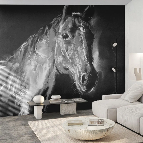 Fototapeta Samoprzylepna Deluxe Sticker - Lśnienie szlachetnej duszy - Zwierzęta, Koń, Klacz - 100x70 cm