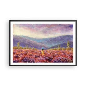 Plakat w czarnej ramie - W lawendowym świecie - 91x61 cm