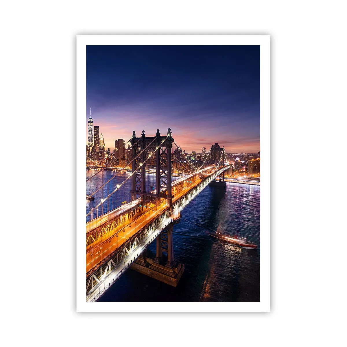 Plakat - Świetlistym mostem do serca miasta - 70x100 cm
